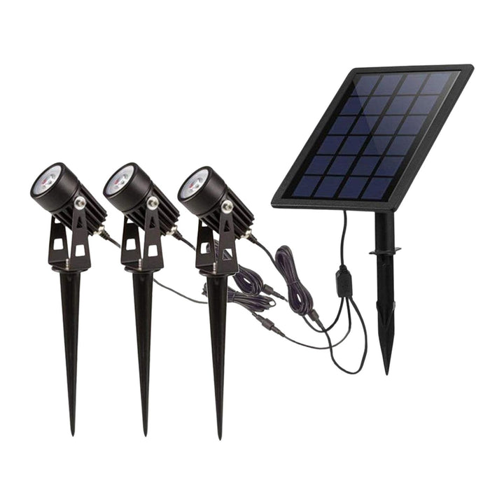 NOVEDEN Solar Garden Lights with 3 Set LED Spotlights (Warm White)