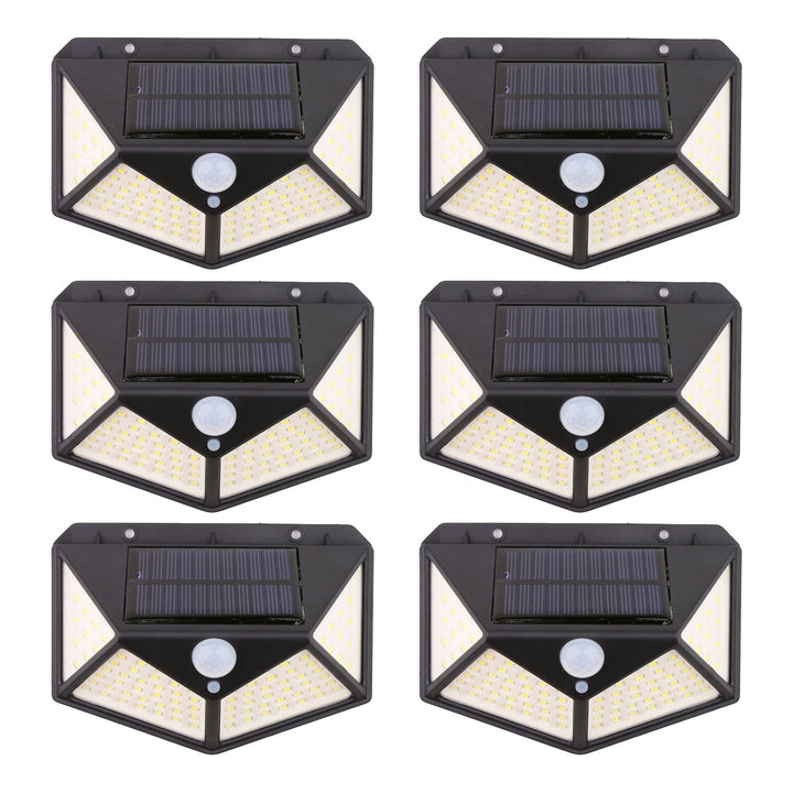 NOVEDEN 6 Packs Solar LED Lights with 3 Light Modes (Black)