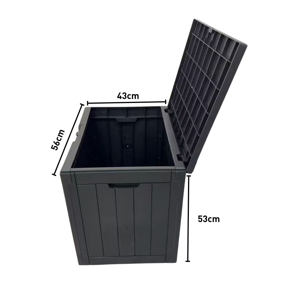 NOVEDEN Gardeon Outdoor Storage Box 118L Container Lockable (Black)