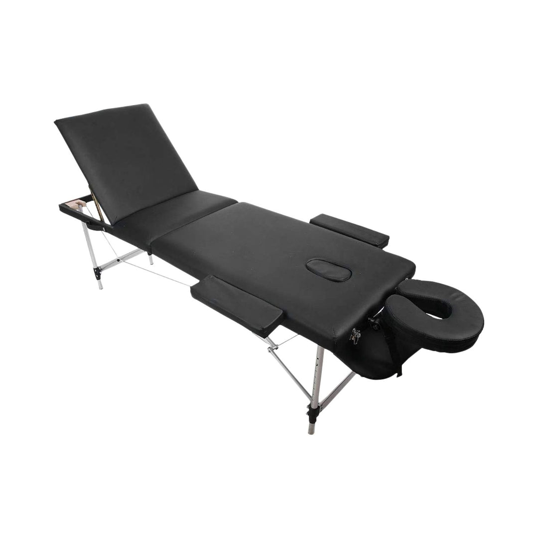 ONIREST 3 Fold Adjustable Portable Massage Bed (Black)