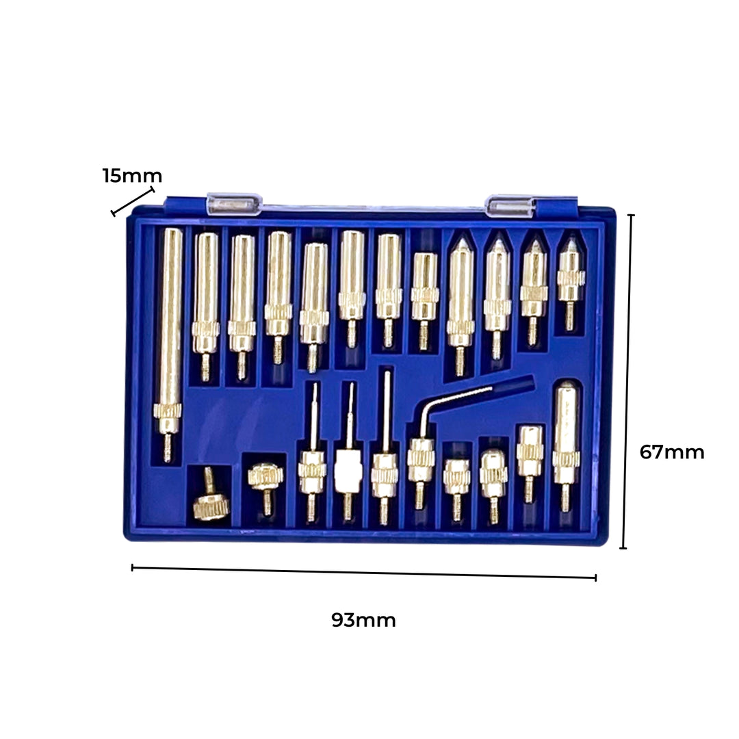 RYNOMATE Dial Indicator Gauge Magnetic Base with 22 Indicator Point Set (Blue)