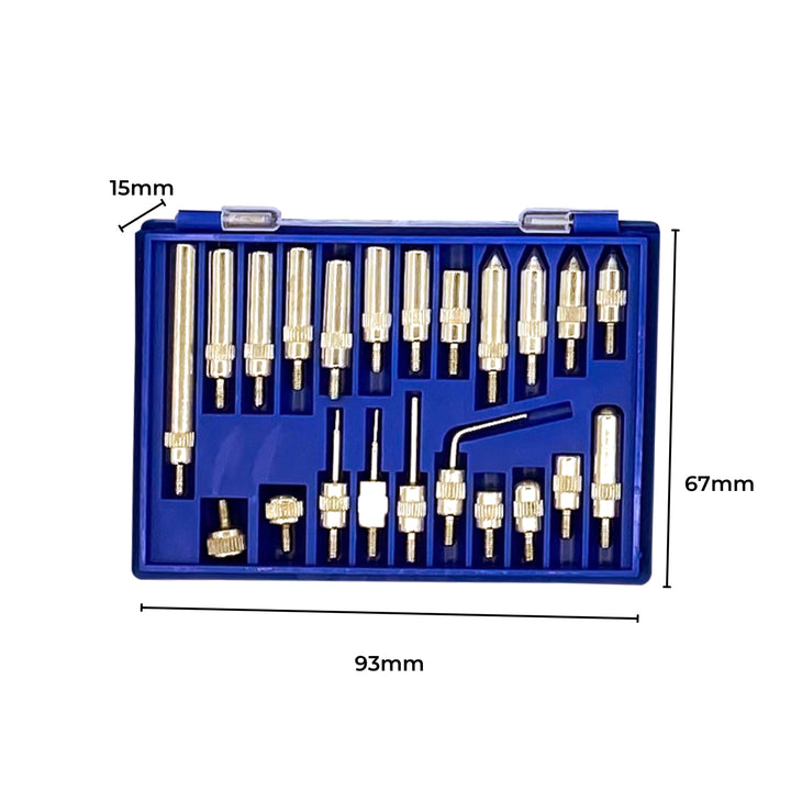 RYNOMATE Dial Indicator Gauge Magnetic Base with 22 Indicator Point Set (Blue)