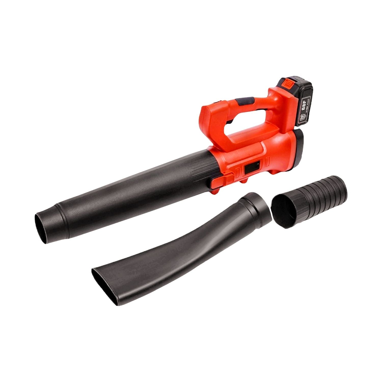 RYNOMATE 18V Cordless Leaf Blower with Lithium Battery and Charger Kit (Red and Black)