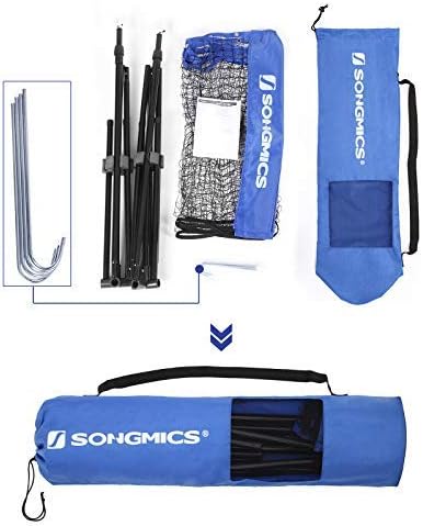 SONGMICS 3m Portable Tennis Badminton Net Blue