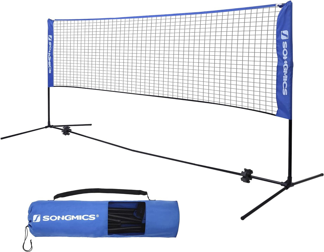 SONGMICS 5m Portable Tennis Badminton Net Blue