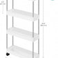 SONGMICS 4-Tier Slide Out Slim Rolling Storage Cart White