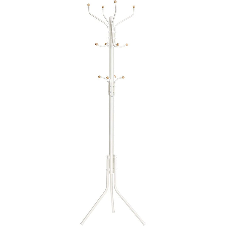 SONGMICS Metal Coat Rack 182 cm Tall Hall Tree White