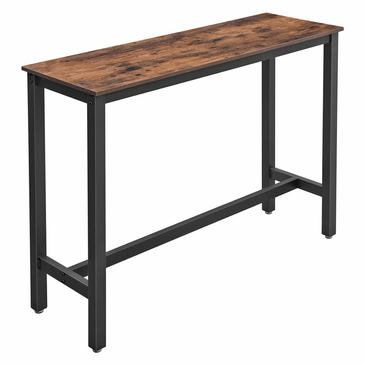 VASAGLE Bar Table 120cm Rustic Brown and Black