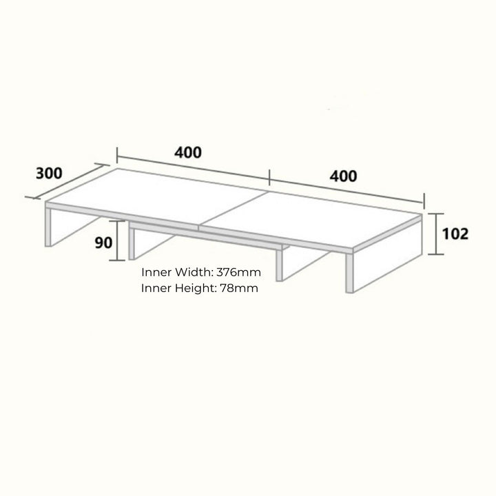 VOCTUS 3 Shelf Monitor Stand Angle Adjustable