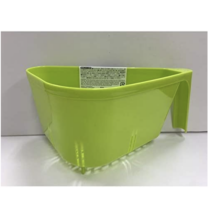 [10-PACK] KOKUBO Japan Single Handle Triangle Drain Basket Green