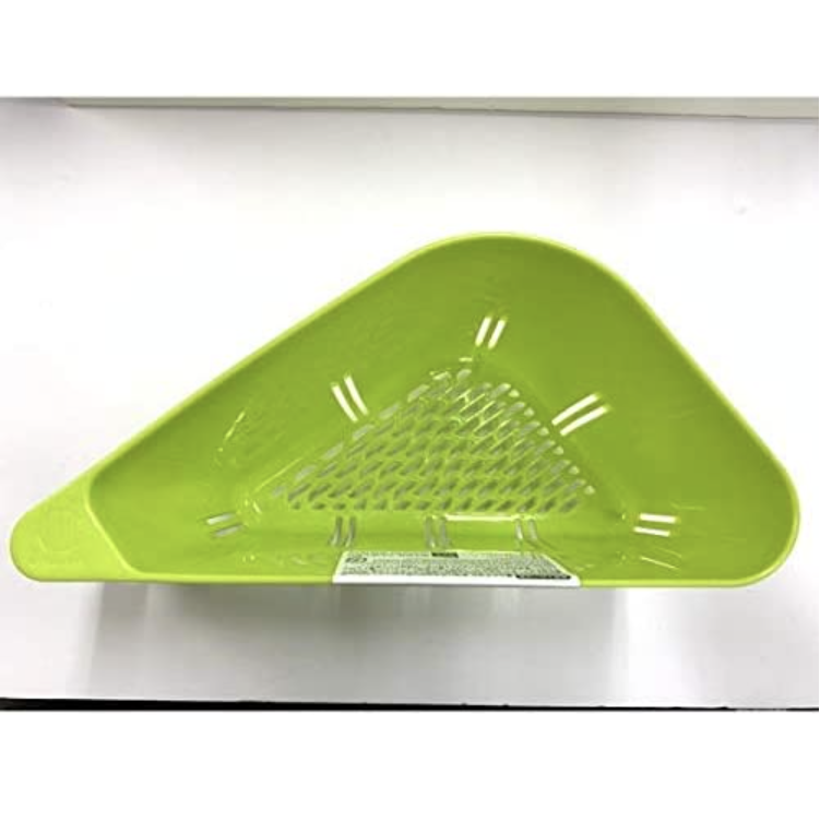 [10-PACK] KOKUBO Japan Single Handle Triangle Drain Basket Green