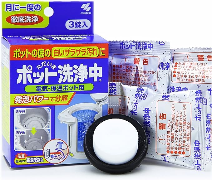 [6-PACK] KOBAYASHI Japan Electric Thermos Pot Cleaning Tablets 3 Tablets