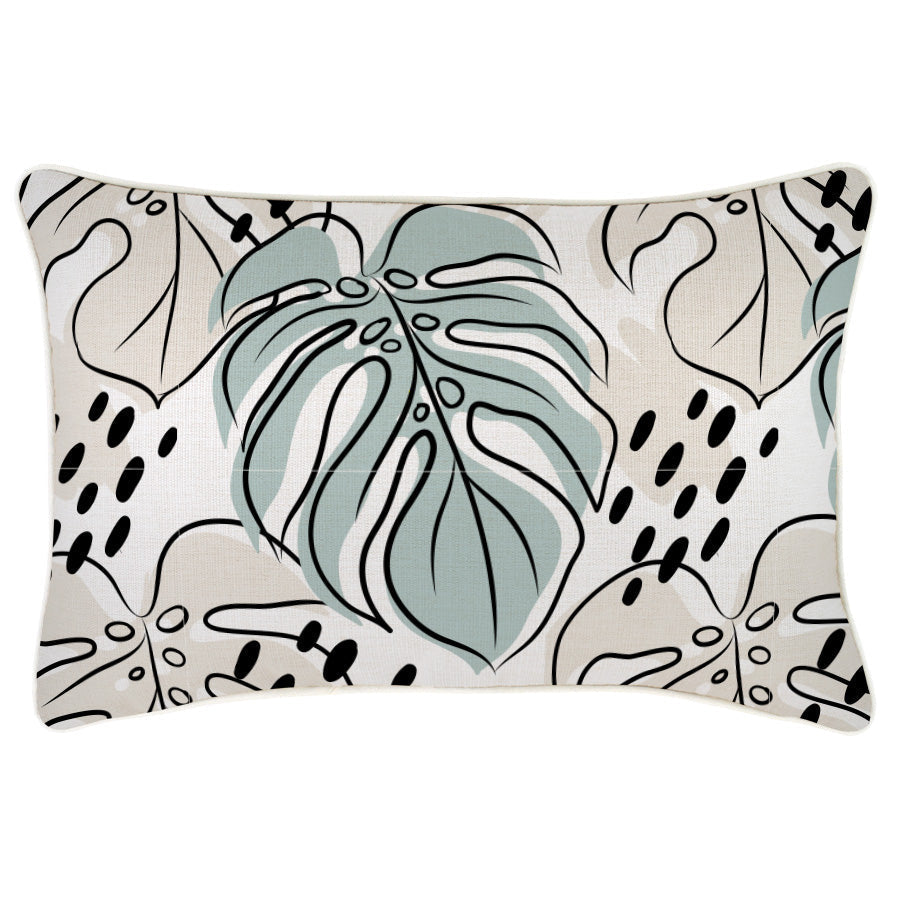 Cushion Cover-With Piping-Rainforest Seafoam-35cm x 50cm