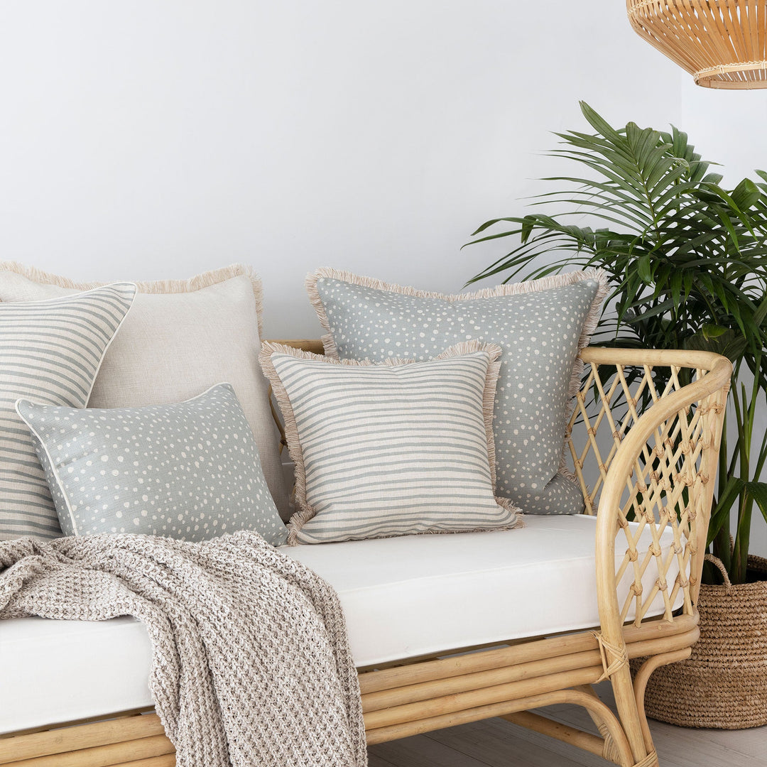 Cushion Cover-Coastal Fringe-Lunar Smoke-60cm x 60cm