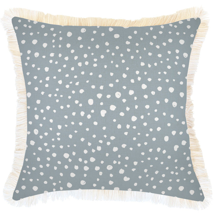 Cushion Cover-Coastal Fringe-Lunar Smoke-60cm x 60cm