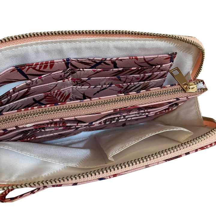 Long Double Wallet With Outside Zip Pocket-Parlour