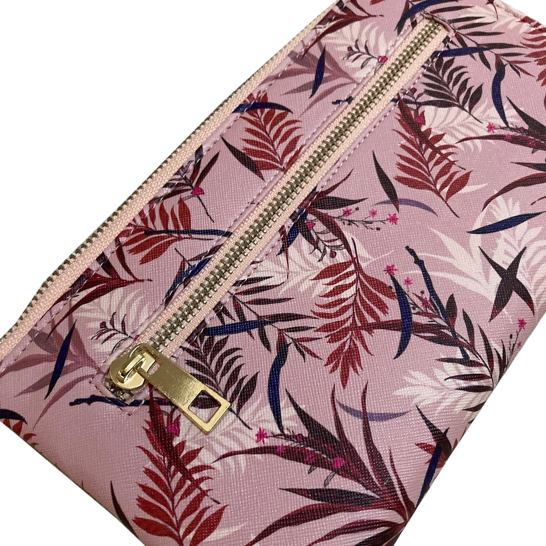 Long Double Wallet With Outside Zip Pocket-Parlour