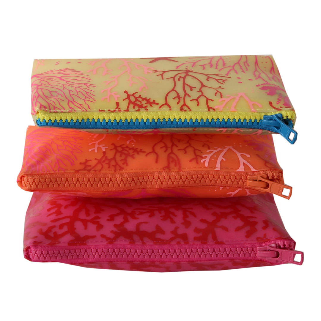 Waterproof Zip Pouch-Pink Coral