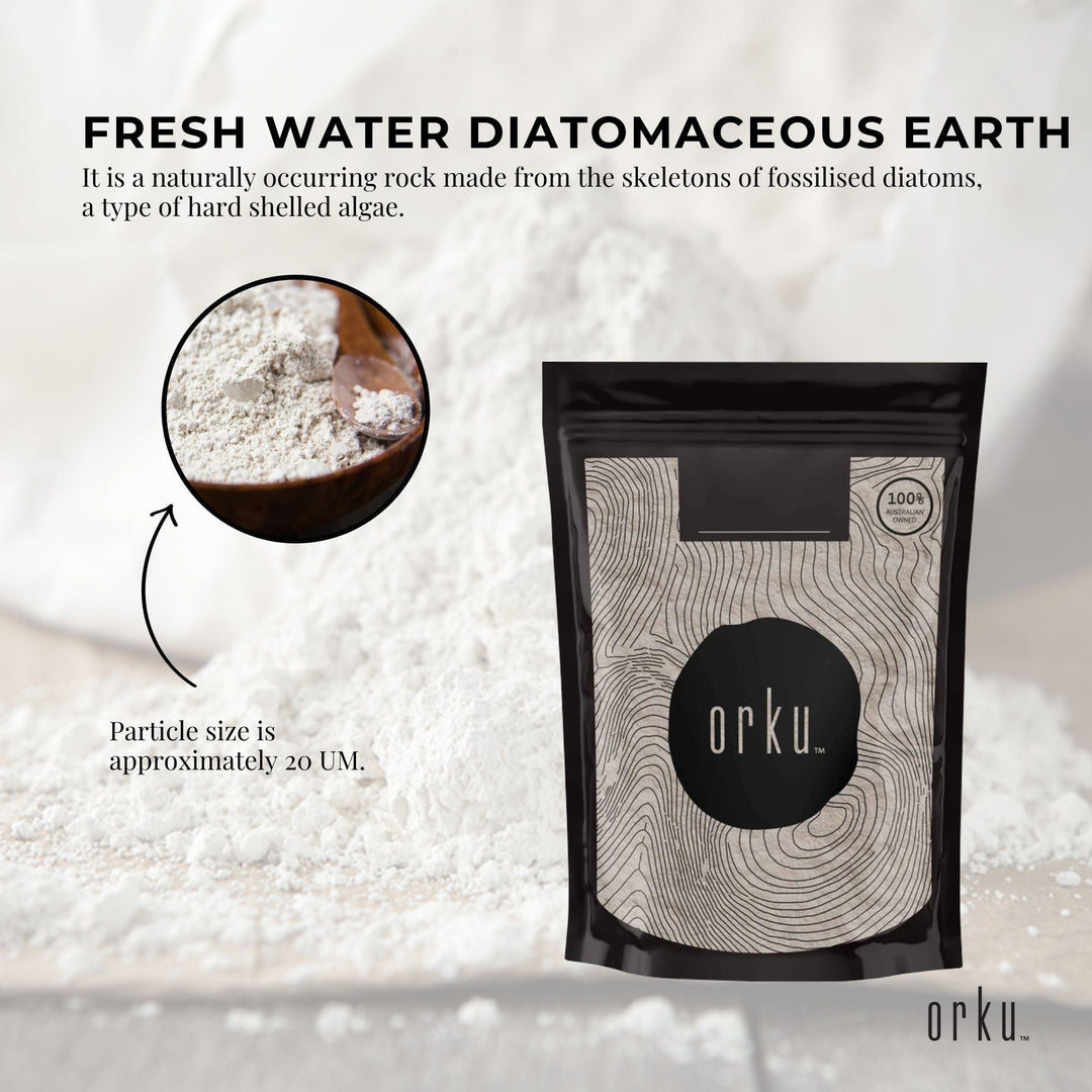 400g Organic Fine Diatomaceous Earth - Food Grade Fossil Shell Flour Powder