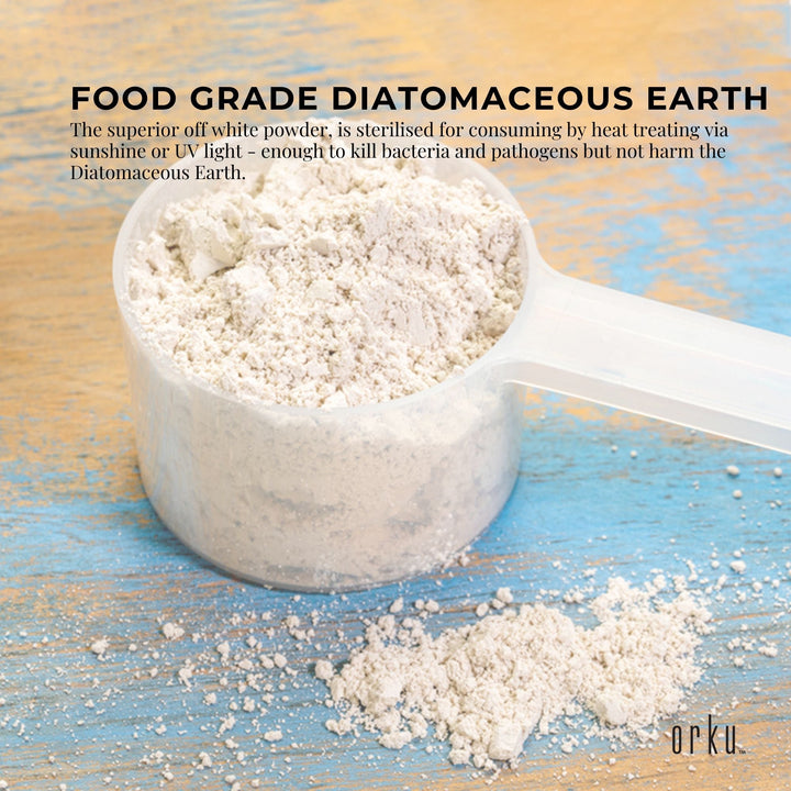 400g Organic Fine Diatomaceous Earth - Food Grade Fossil Shell Flour Powder