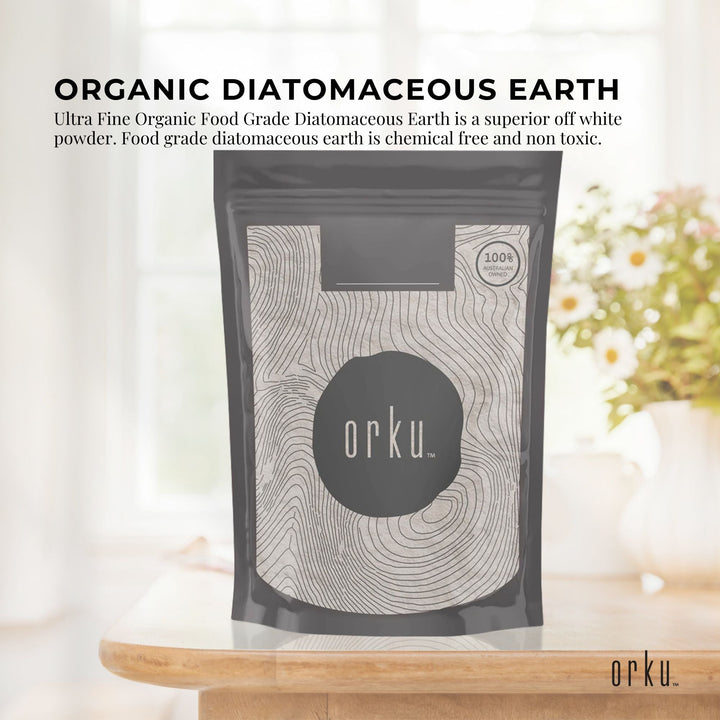 1Kg Organic Fine Diatomaceous Earth - Food Grade Fossil Shell Flour Powder