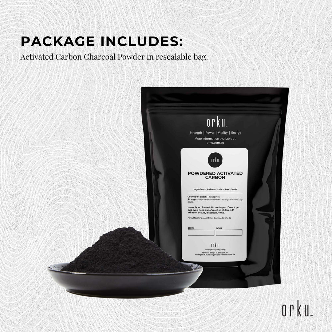 50g Activated Carbon Powder - Coconut Charcoal - Teeth Whitening + Skin