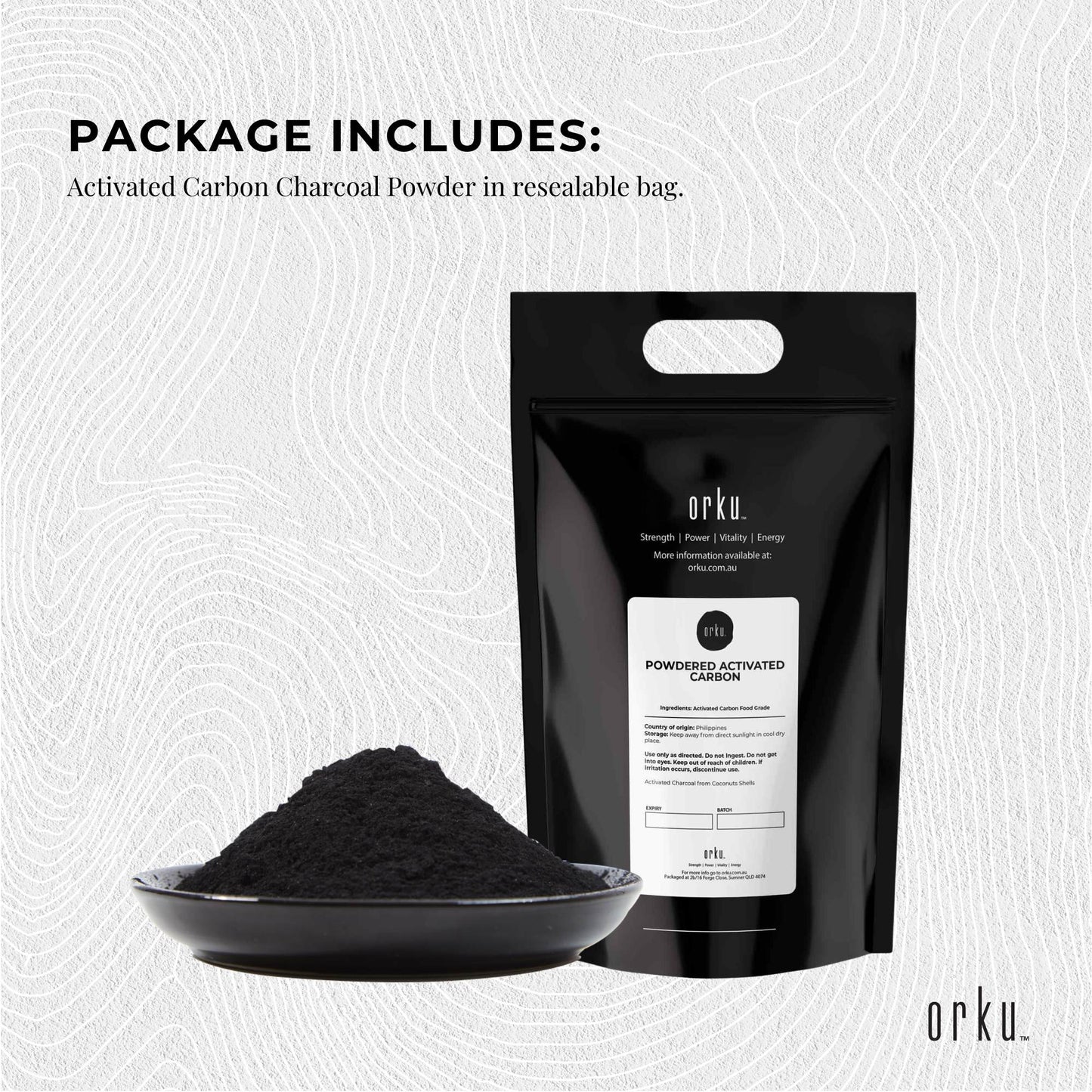 20Kg Activated Carbon Powder Coconut Charcoal - Teeth Whitening + Skin