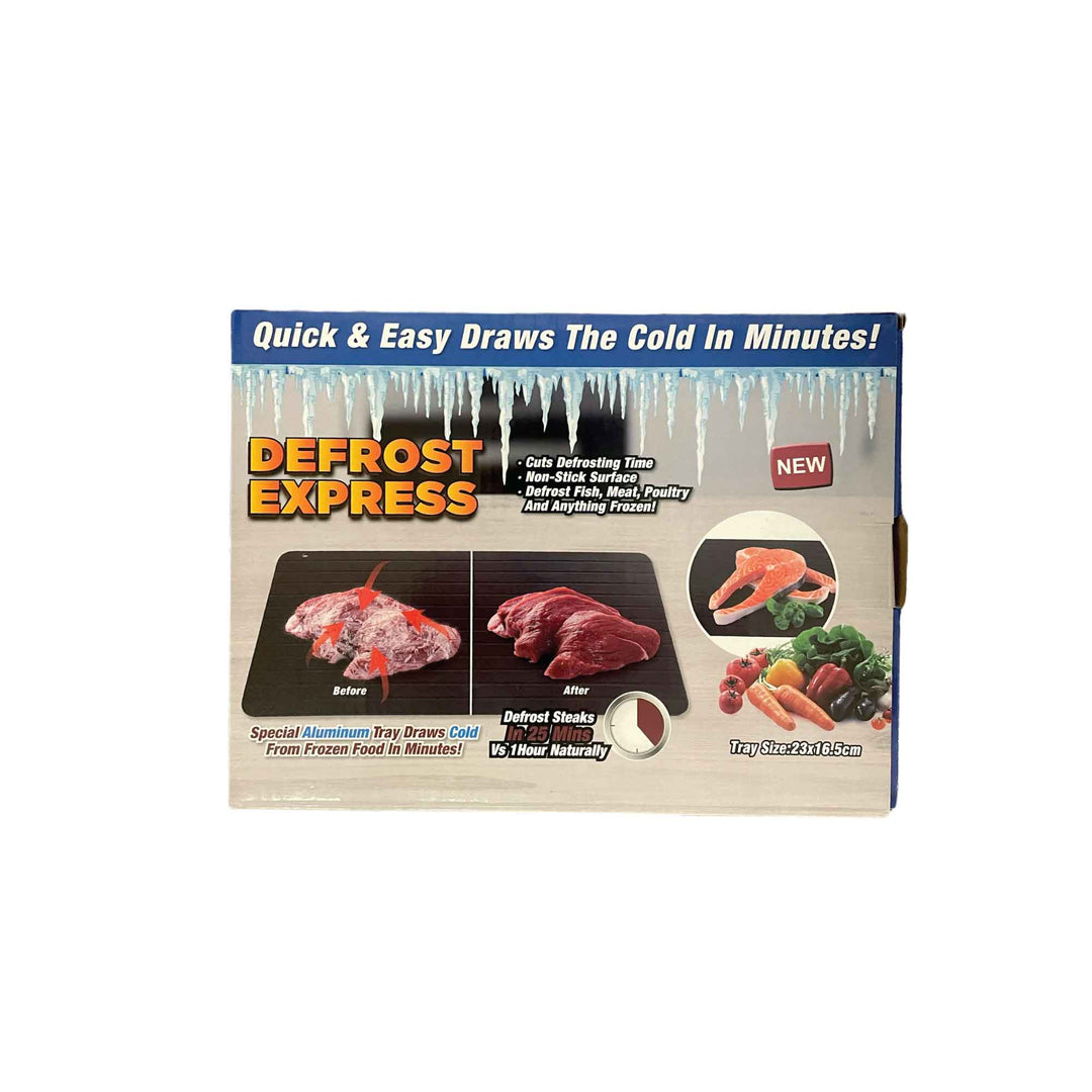 Defrost Express Defrosting Meat Tray - Miracle Aluminium Thawing Plate Board Mat