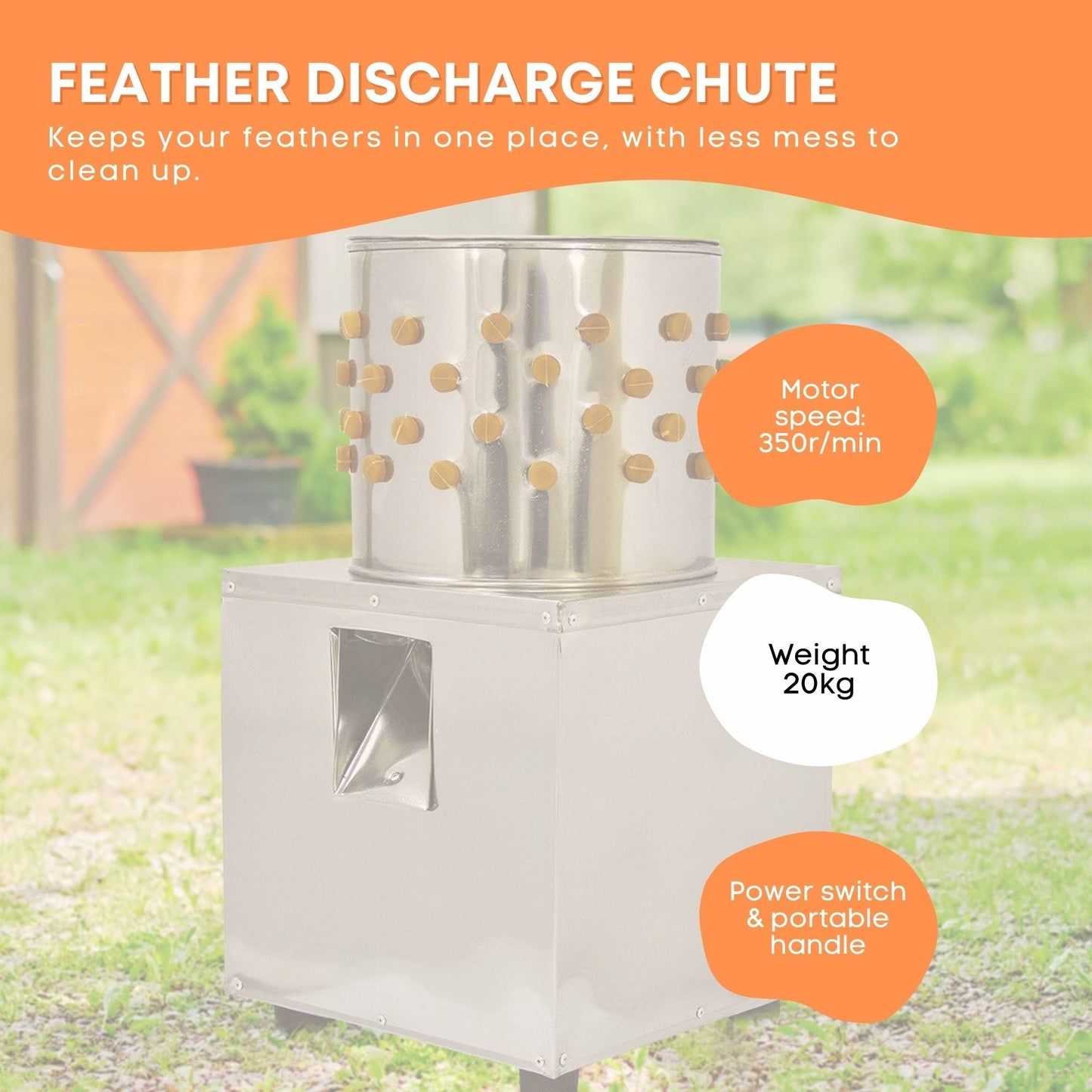 30cm Bird Feather Plucker Machine - Electric Automatic Quail Pigeon Defeathering