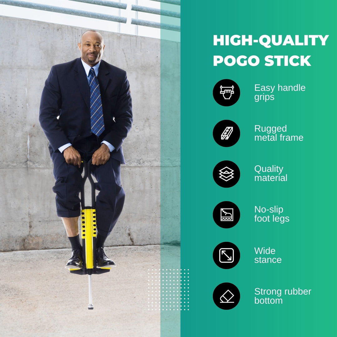 Black and Yellow Pogo Stick - Children's Large Jumping Jackhammer Toy