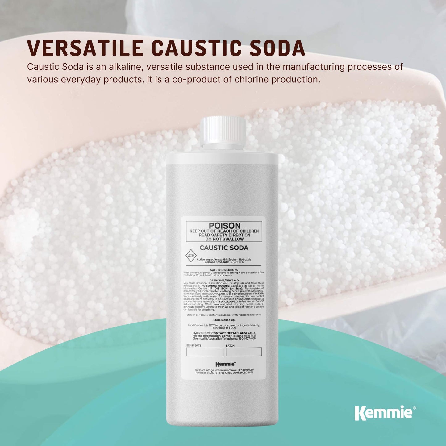 1.2Kg Caustic Soda Pearls Food Grade Sodium Hydroxide Lye NaOH Soap Making