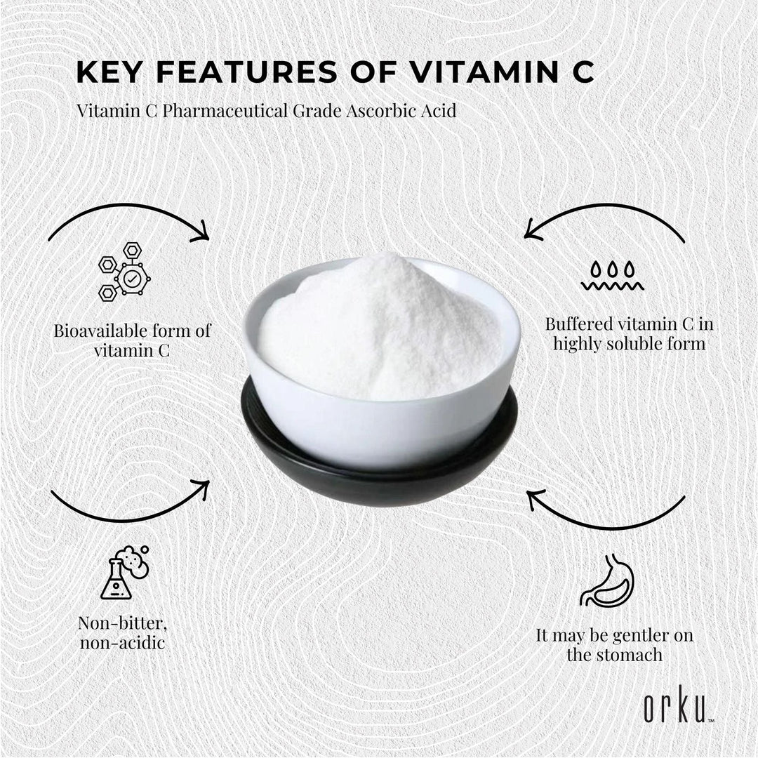 400g Sodium Ascorbate Powder - Vitamin C Buffered Pharmaceutical Ascorbic Acid