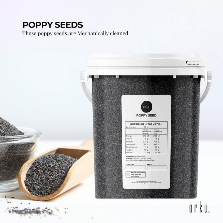 800g Poppy Seeds Unwashed Bucket Papaver Somniferum For Baking and Decorating