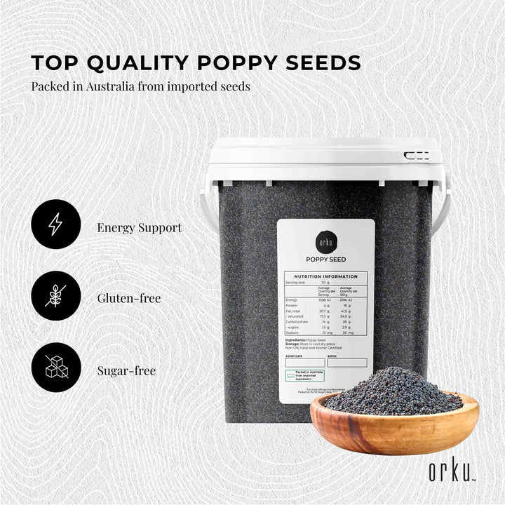 800g Poppy Seeds Unwashed Bucket Papaver Somniferum For Baking and Decorating