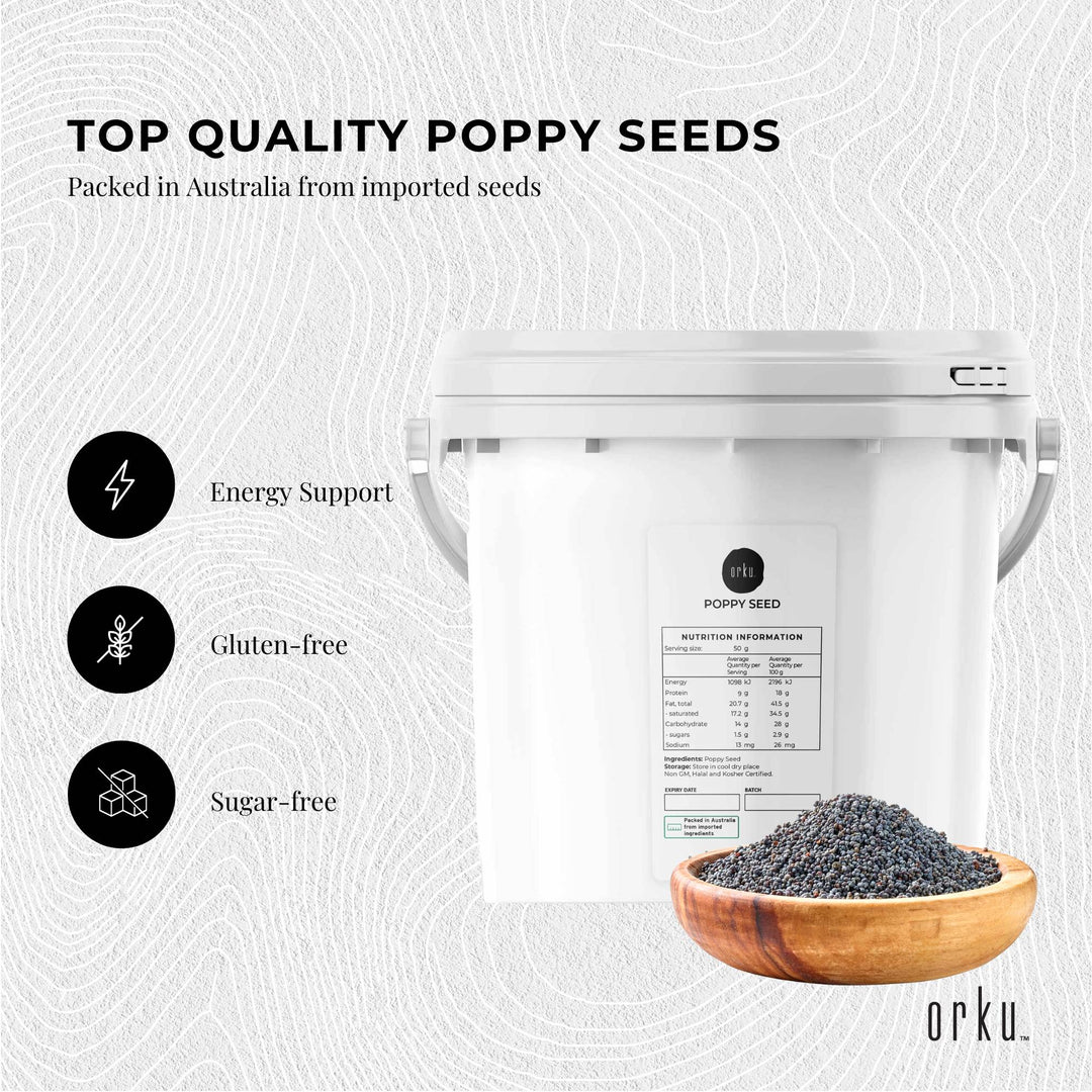 3.5Kg Poppy Seeds Unwashed Bucket Papaver Somniferum For Baking and Decorating