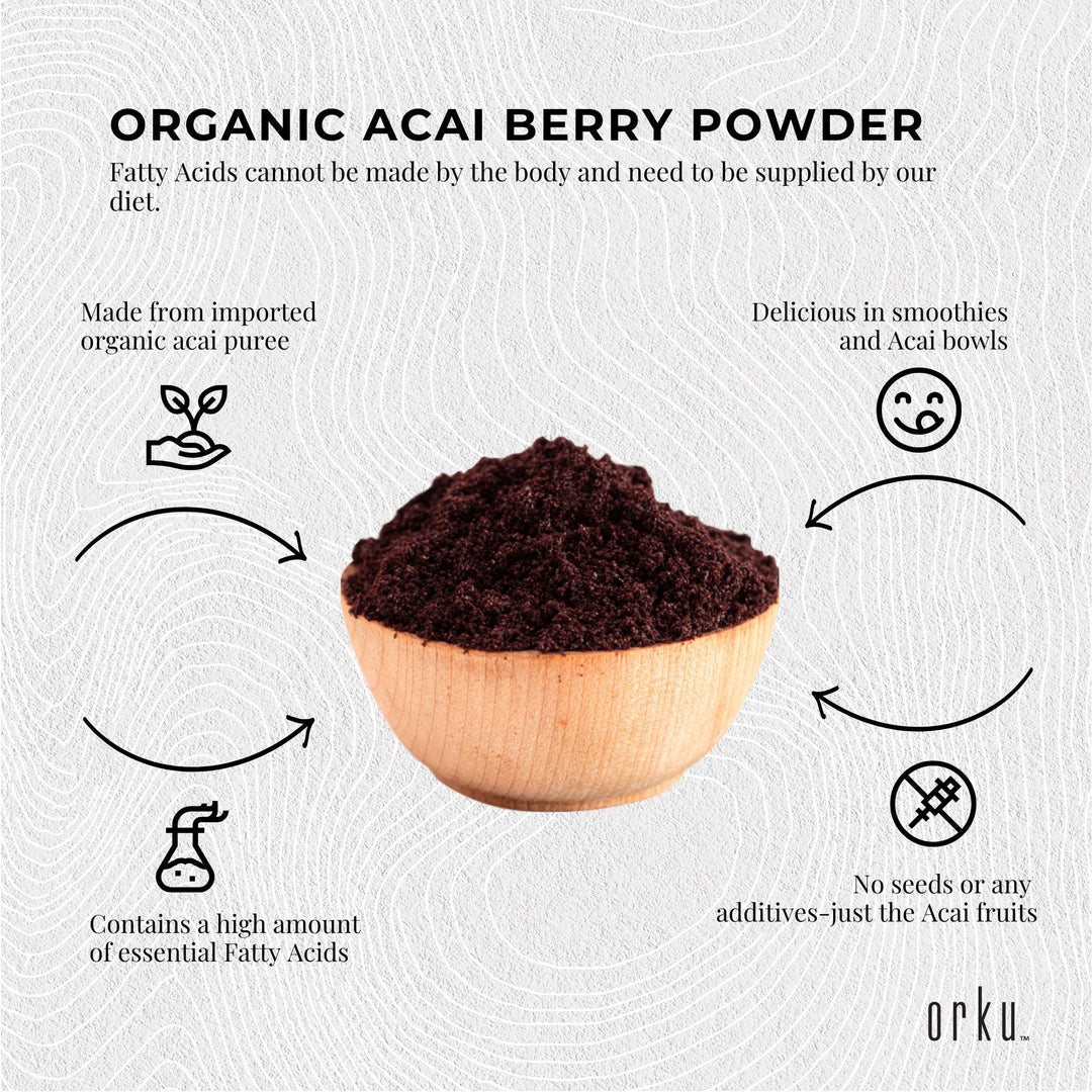 1Kg Acai Powder 100% Organic - Pure Superfood Amazon Berries