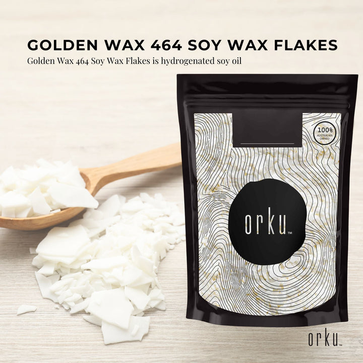 1Kg Golden 464 Soy Wax Flakes - 100% Pure Natural DIY Candle Melts Chips