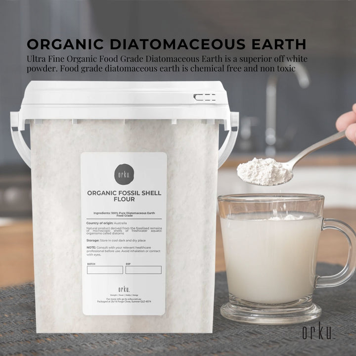 300g Organic Fine Diatomaceous Earth Tub - Food Grade Fossil Shell Flour Powder