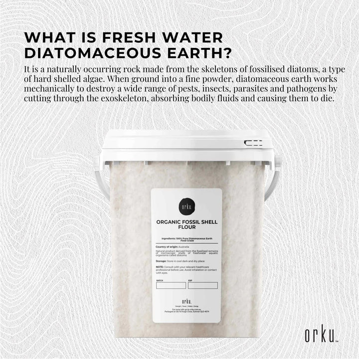 300g Organic Fine Diatomaceous Earth Tub - Food Grade Fossil Shell Flour Powder