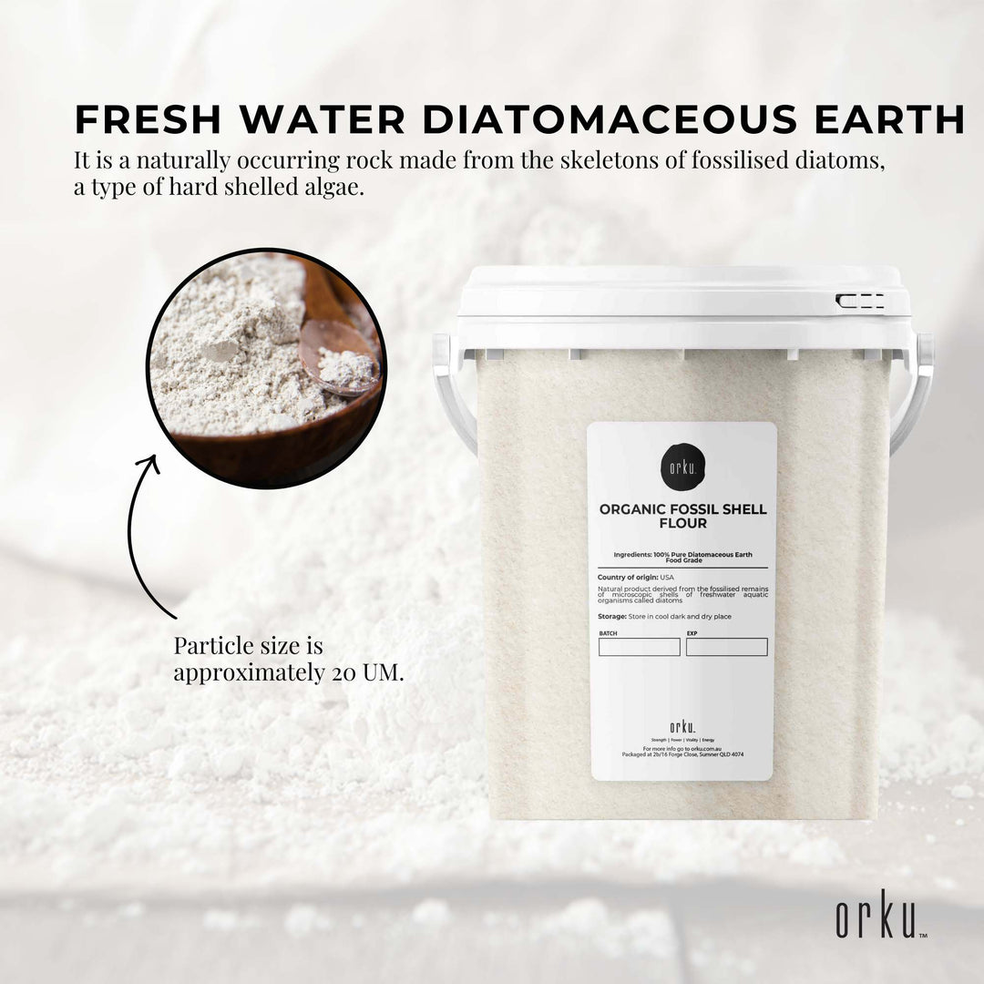 300g Organic Fine Diatomaceous Earth Tub - Food Grade Fossil Shell Flour Powder