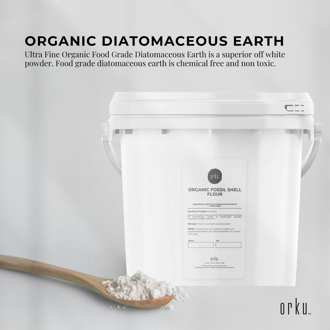 1.4Kg Organic Fine Diatomaceous Earth Tub - Food Grade Fossil Shell Flour Powder