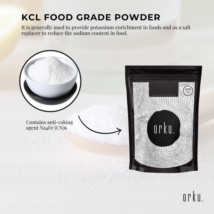 100g Potassium Chloride Powder - Pure E508 Food Grade Salt Substitute Supplement