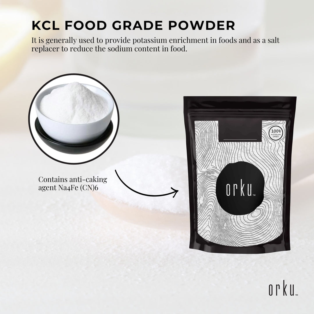 2Kg Potassium Chloride Powder - Pure E508 Food Grade Salt Substitute Supplement