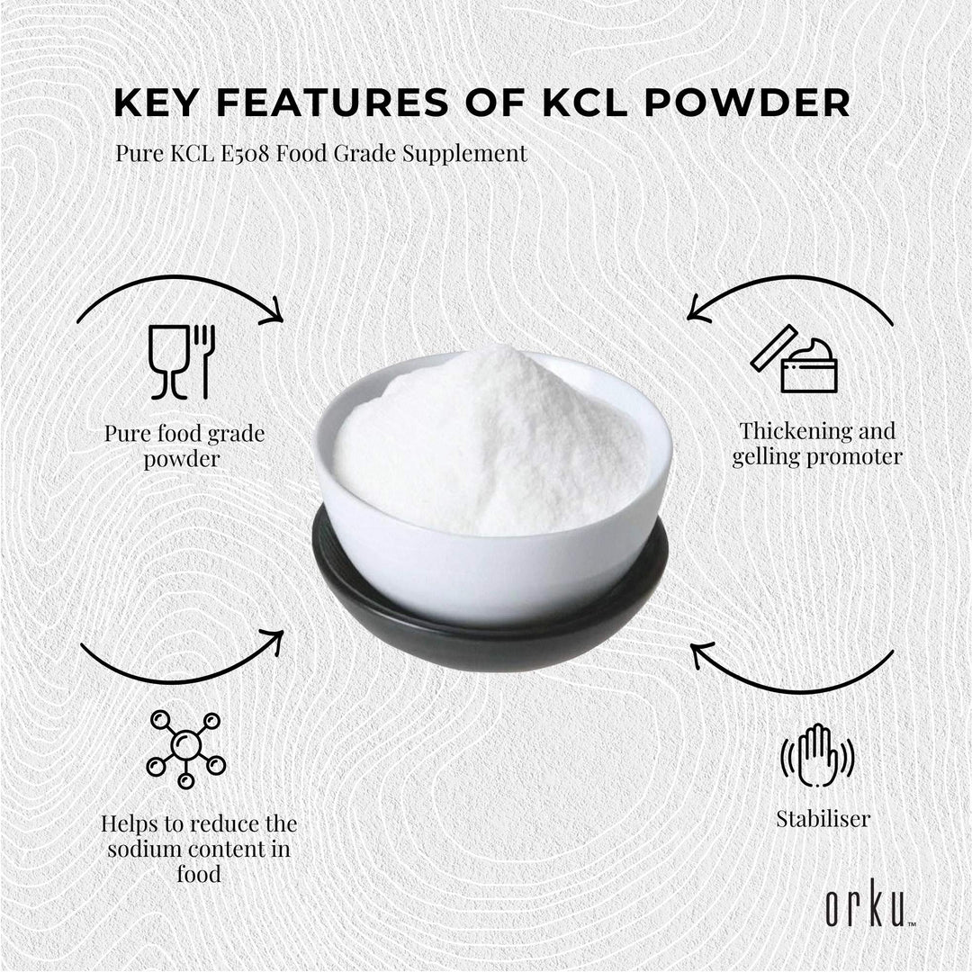 5Kg Potassium Chloride Powder Tub - Pure KCL E508 Food Grade Supplement