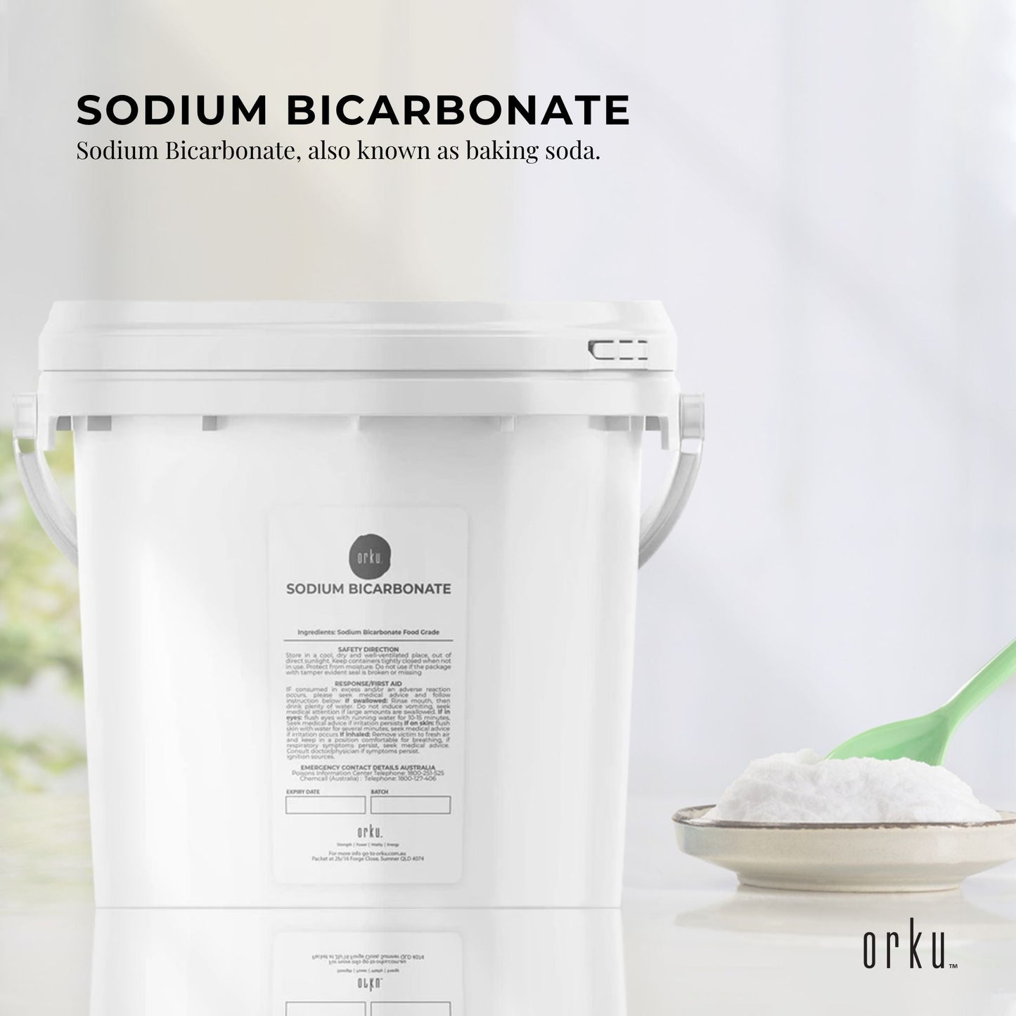 5Kg Sodium Bicarbonate Tub - Food Grade Bicarb Baking Soda Hydrogen Carbonate