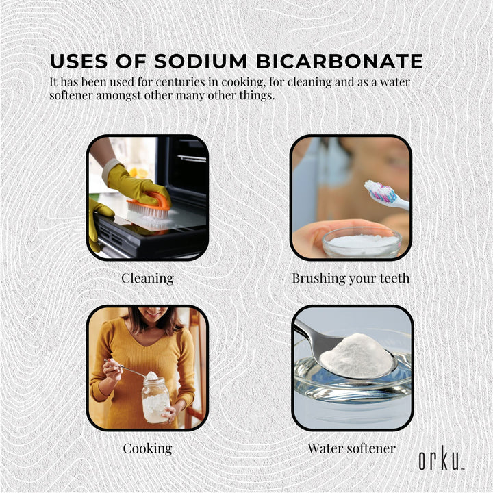 1Kg Sodium Bicarbonate - Food Grade Bicarb Baking Soda Hydrogen Carbonate Powder