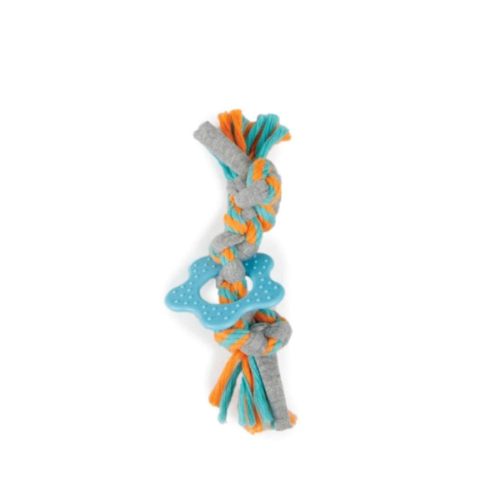 Puppy Multi Chew Rope Ring Toy - Dog Knotted Braided Cotton Teething Play AFP