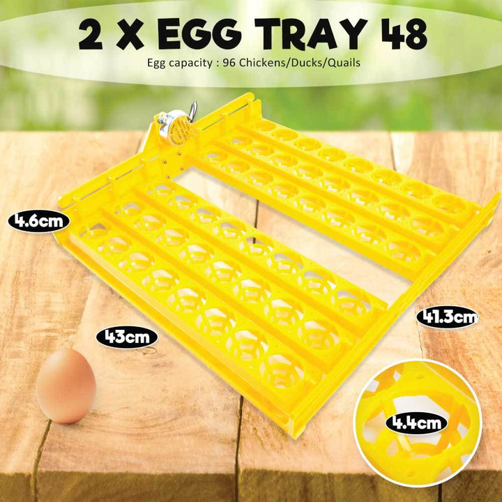 Electric 96 Egg Incubator + Accessories Hatching Eggs Chicken Quail Duck