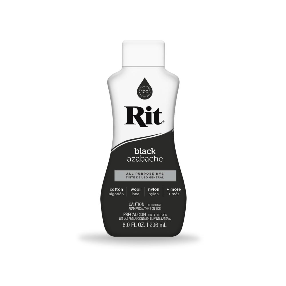 236ml Black Fabric Dye Rit Clothes All Purpose Liquid Cloth Tie Colours Cotton