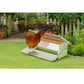 11L Automatic Chook Chicken Feeder Poultry Auto Treadle Aluminium Metal Feeders